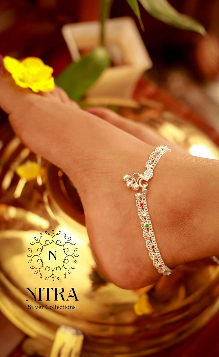 Silver anklet online tanishq