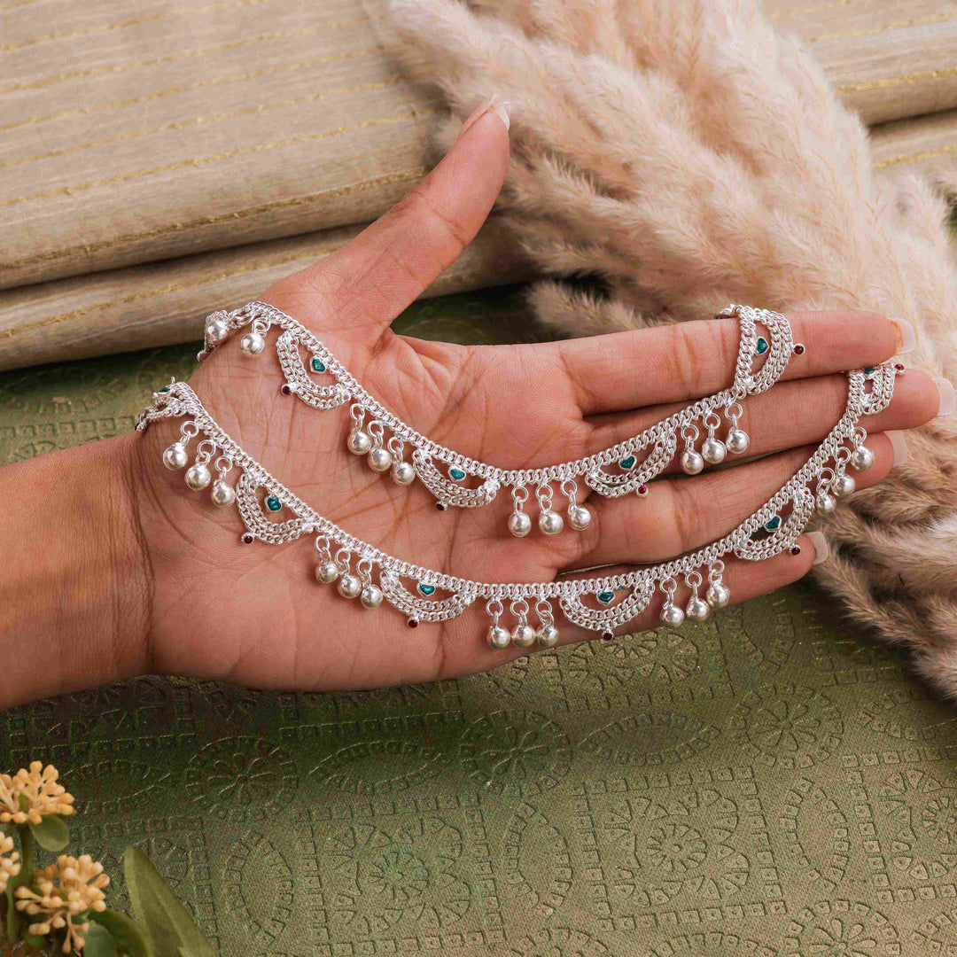 Silver Jalara Chilanka Anklet