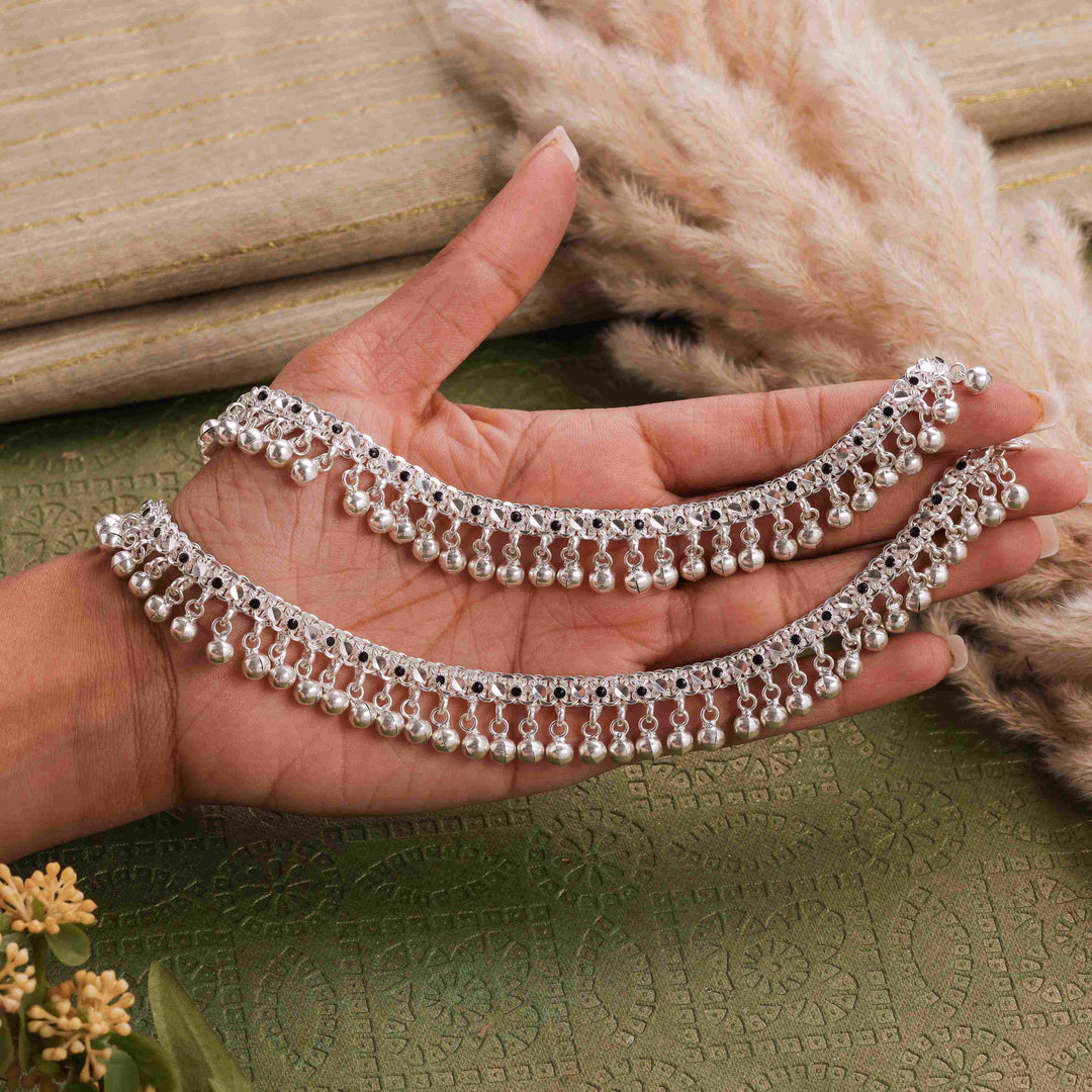 Silver Kushbu Chilanka Anklet