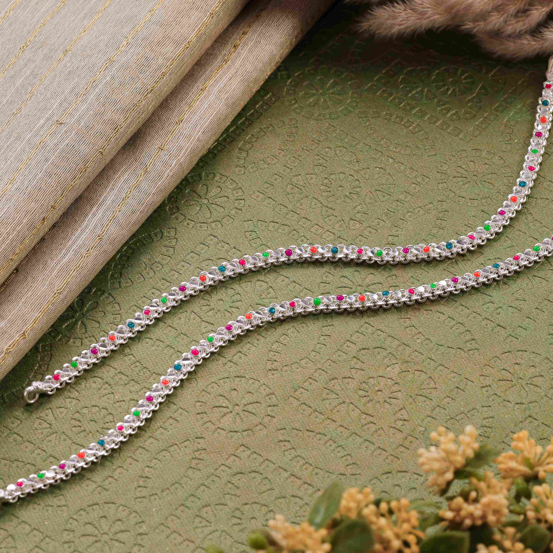 Silver Colour-Kushbu Anklet