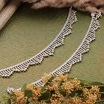 Load image into Gallery viewer, Silver Rain Drops Anklet
