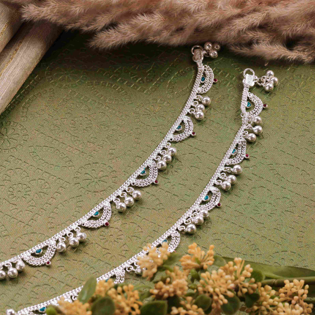 Silver Jalara Chilanka Anklet