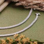 Load image into Gallery viewer, Silver Double Mullamottu Anklet
