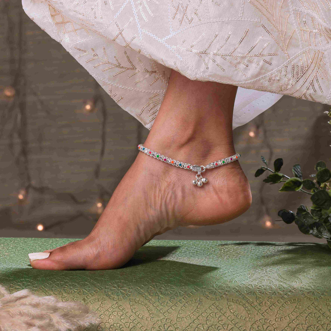 Silver Colour-Kushbu Anklet