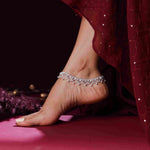 Load image into Gallery viewer, Silver Double Jalara Anklet
