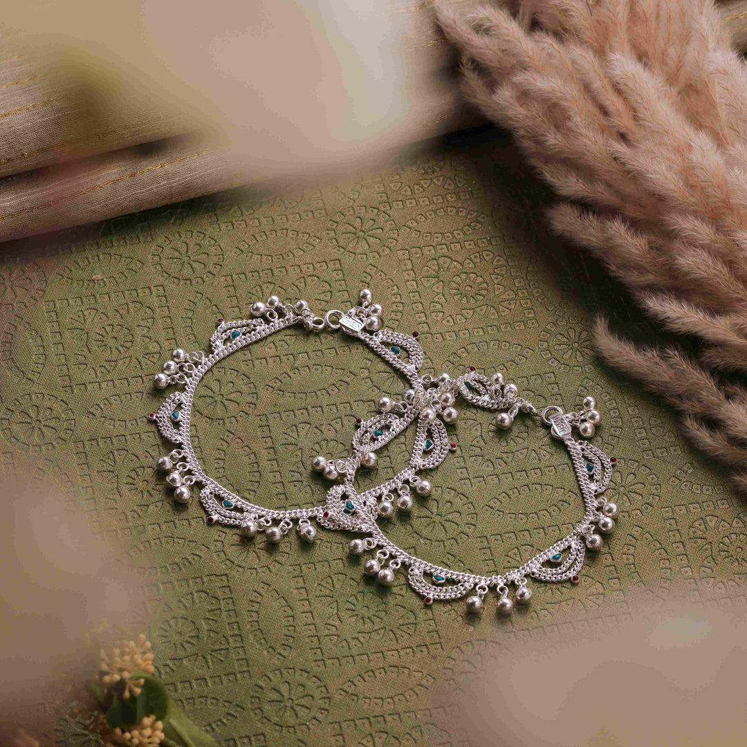 Silver Jalara Chilanka Anklet