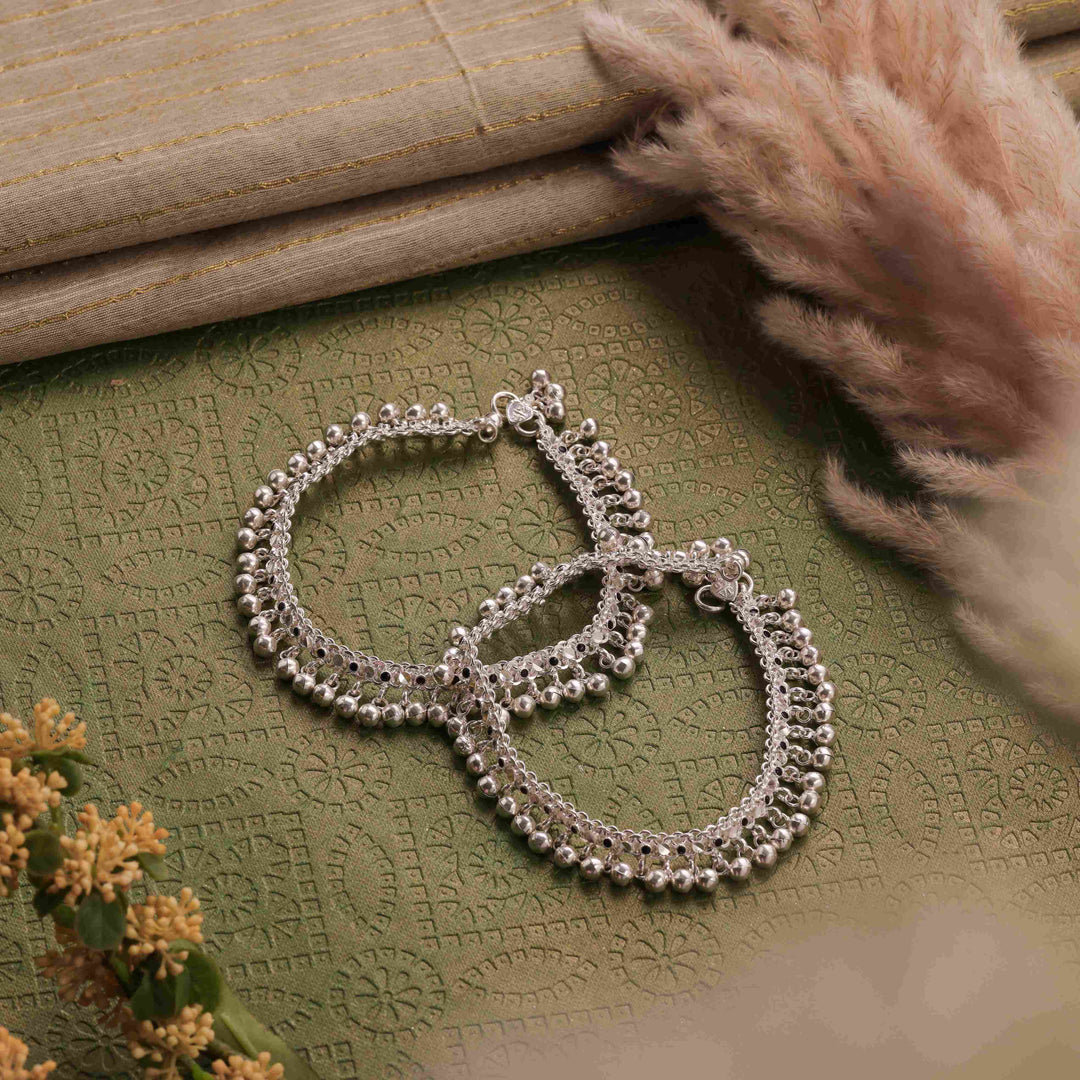 Silver Kushbu Chilanka Anklet