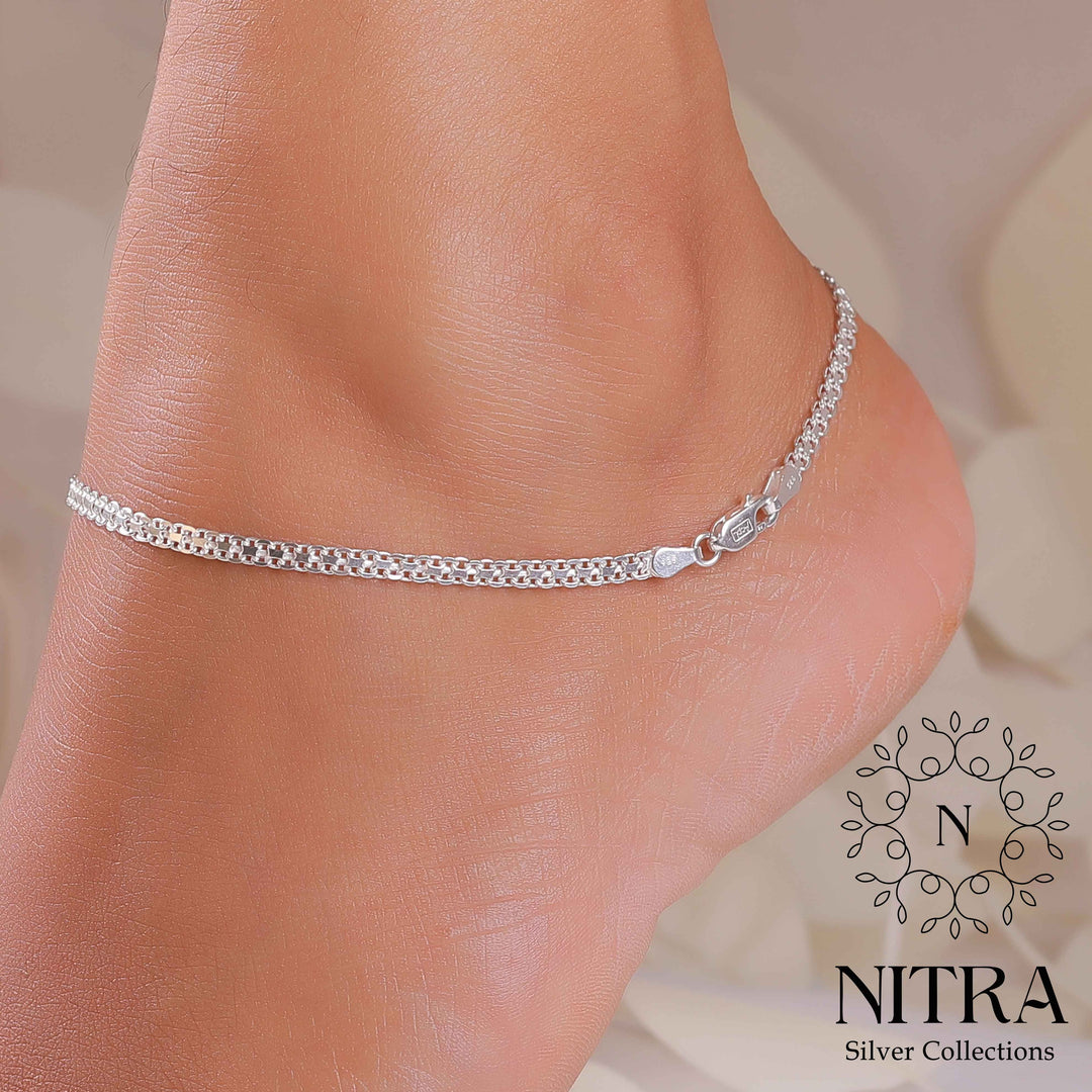 Minimal Silver Soul Anklet