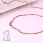 Load image into Gallery viewer, Triple Tone Radiant 925 Silver Anklet
