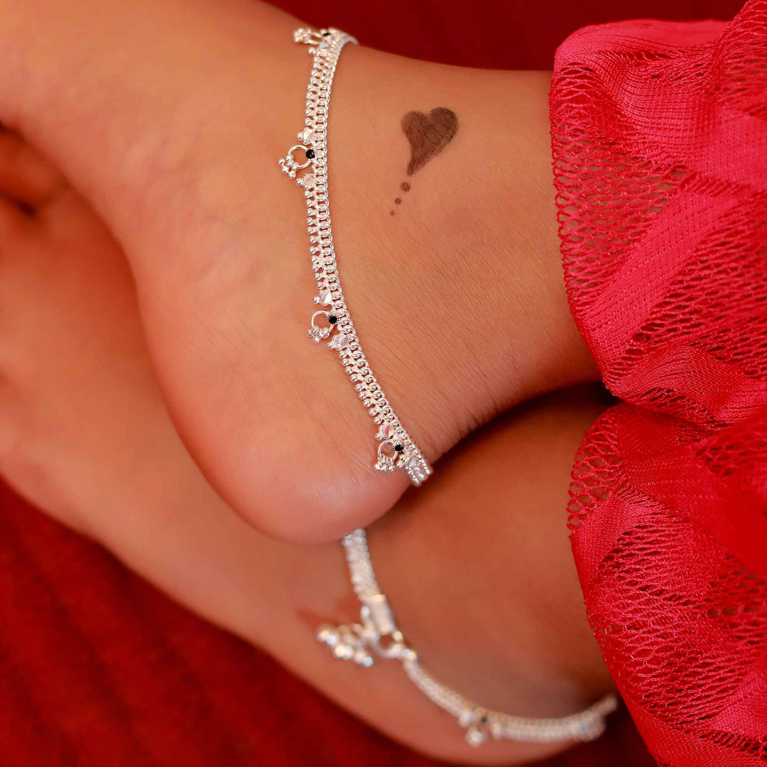 pure silver anklet nitra