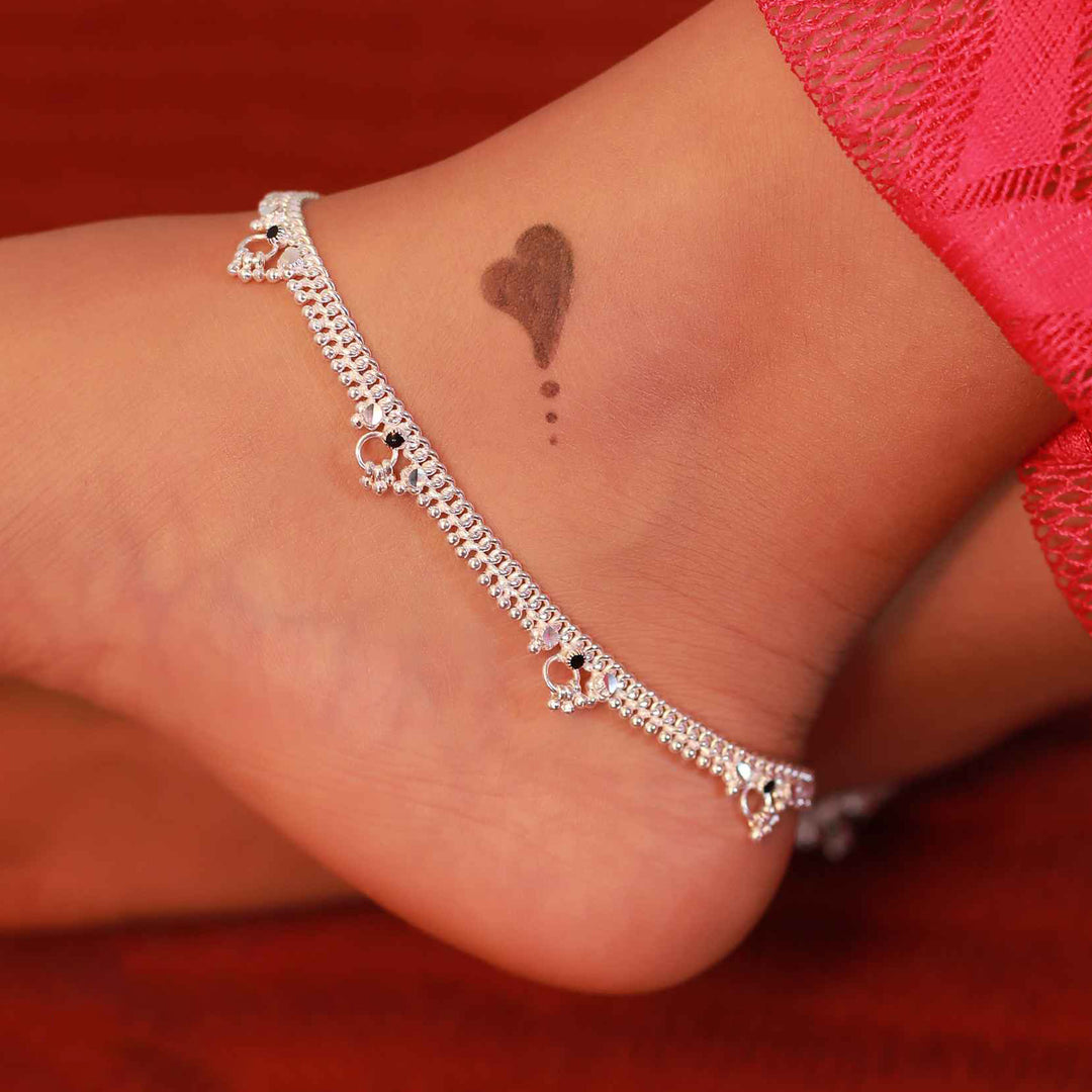 pure silver anklet nitra