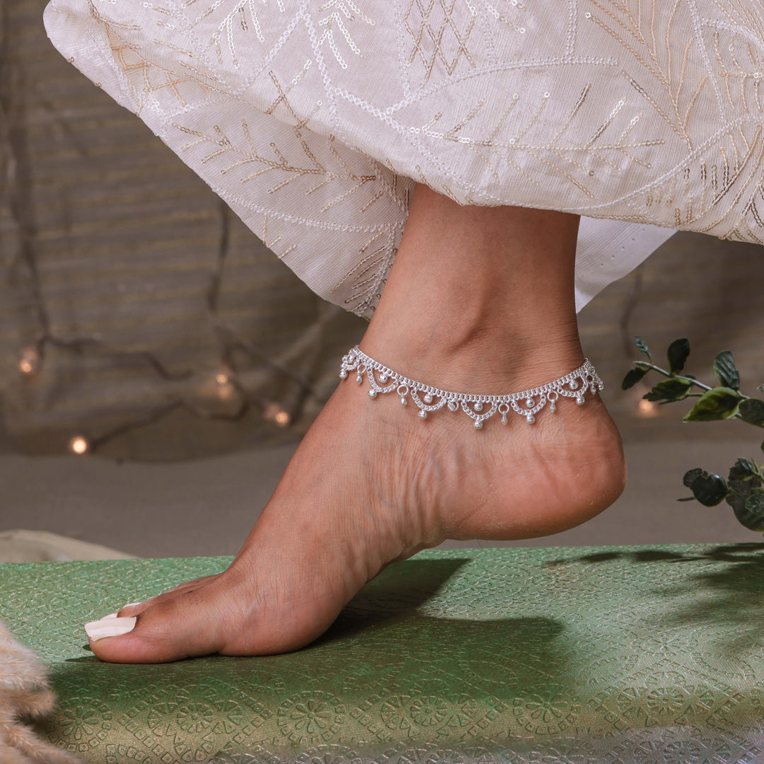 pure silver anklet nitra