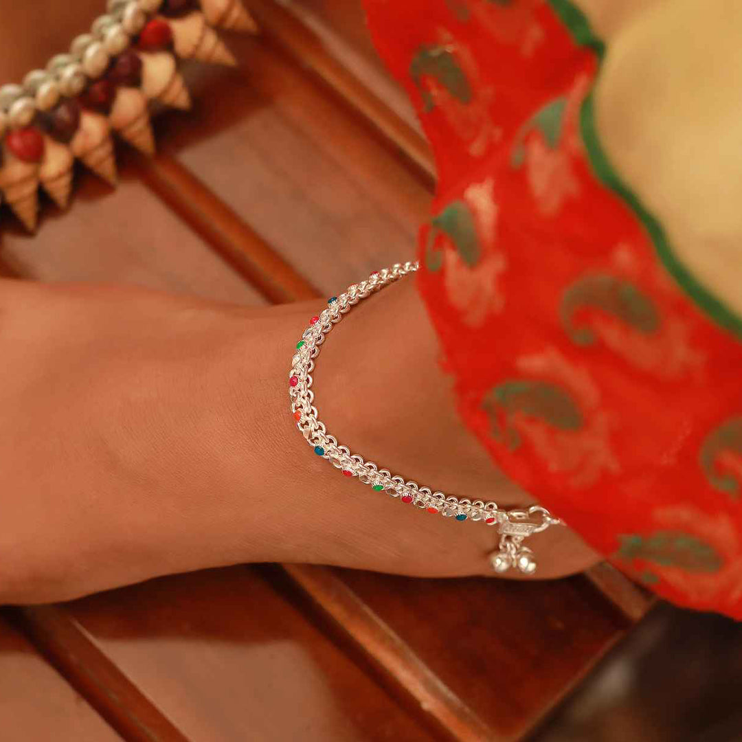 pure silver anklet nitra