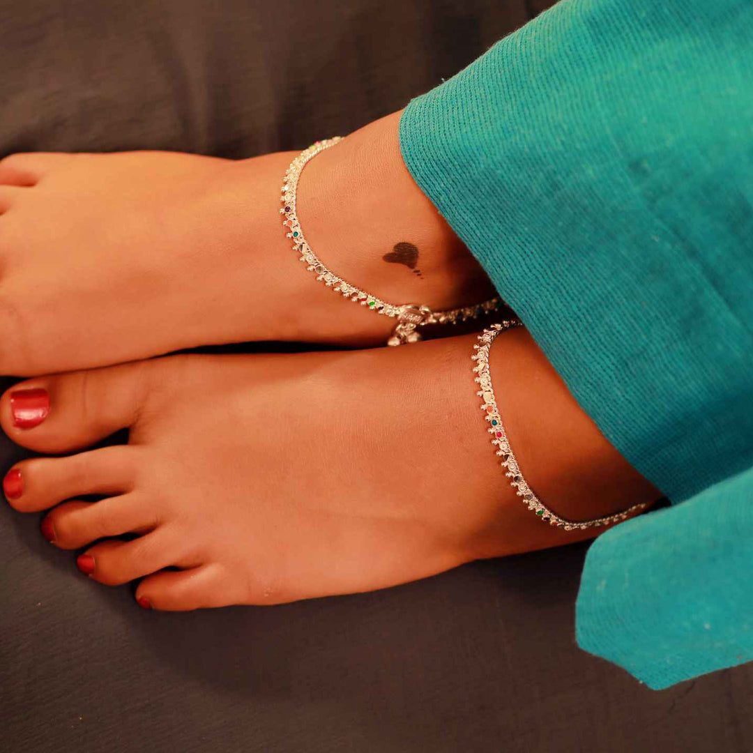 pure silver anklet nitra