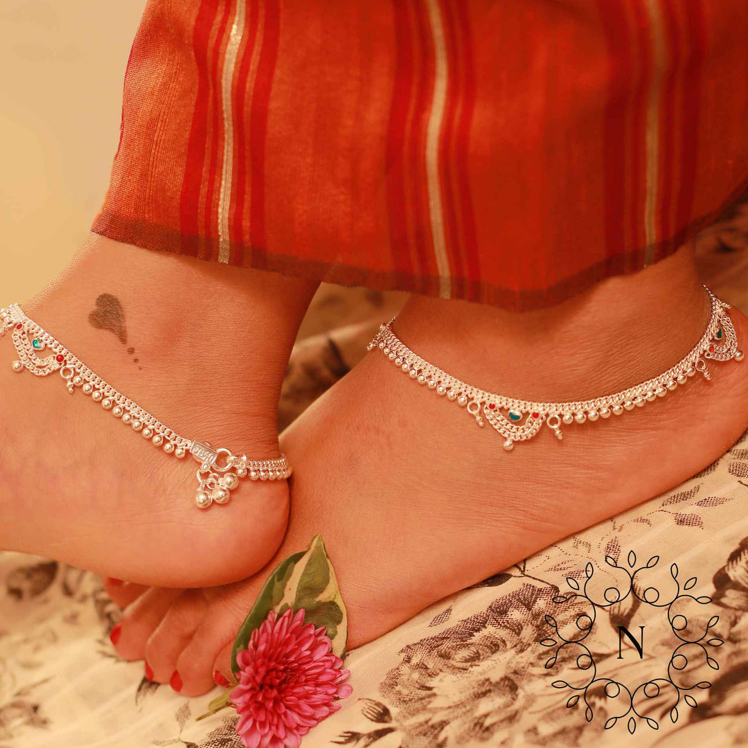 pure silver anklet nitra