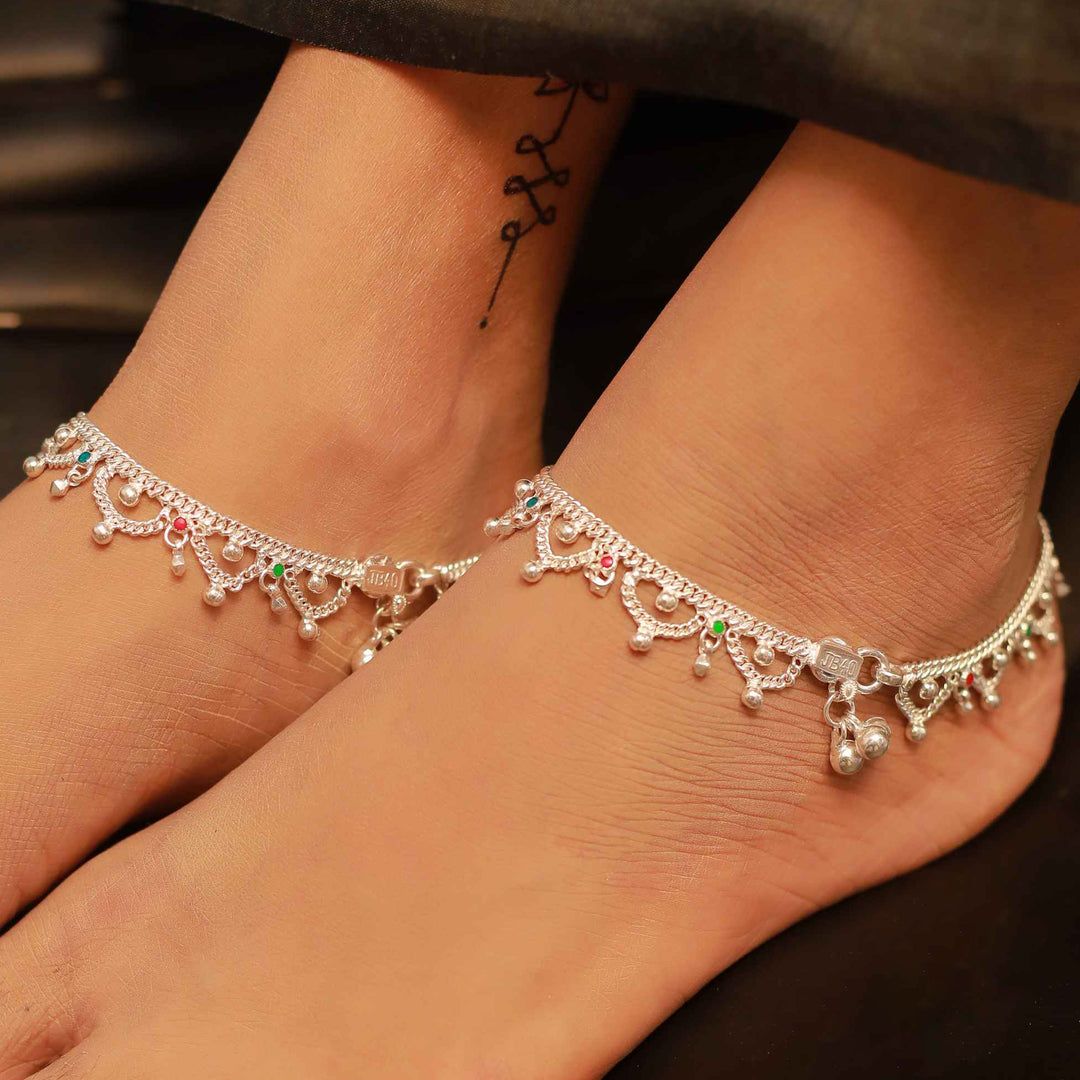 pure silver anklet nitra adults