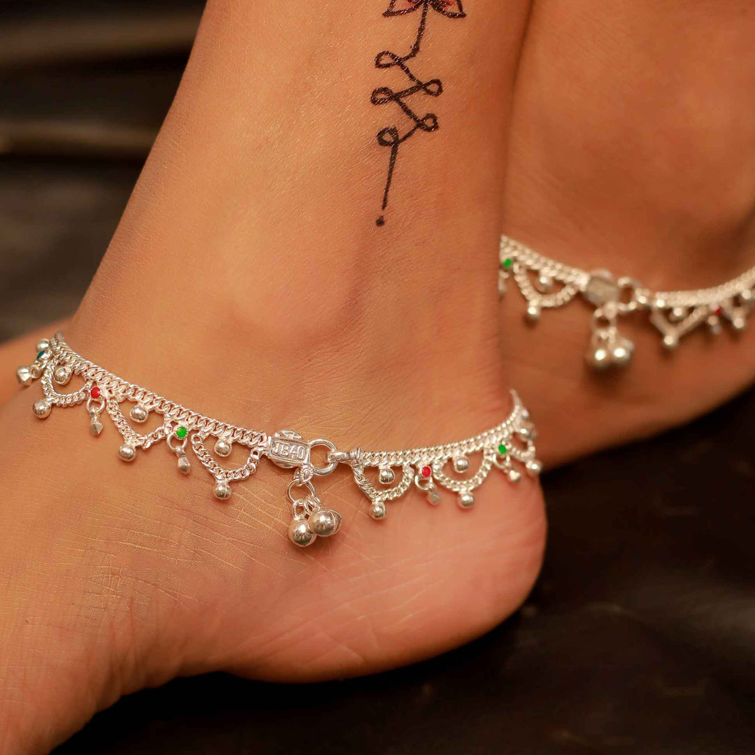 pure silver anklet nitra adults