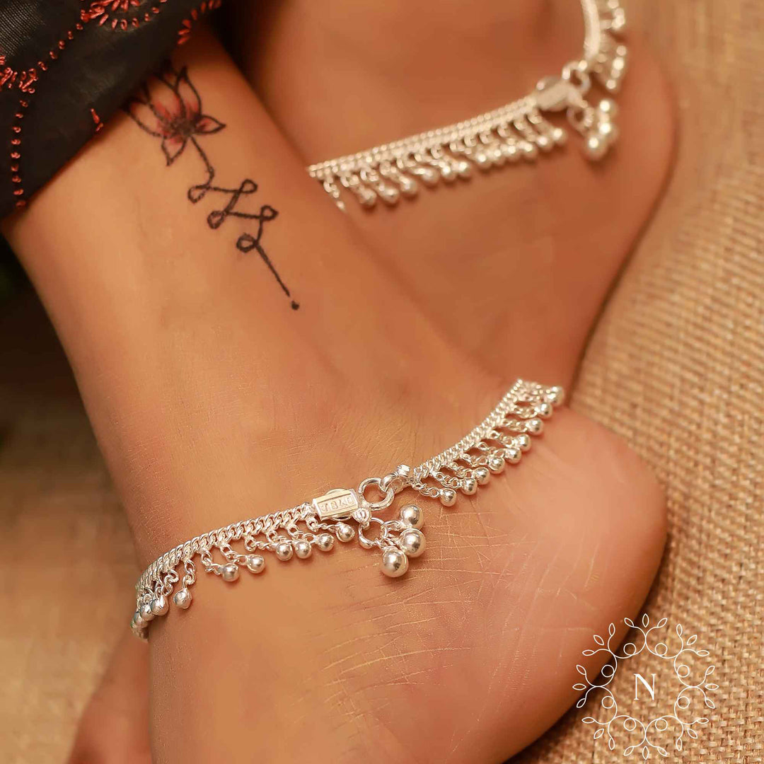 pure silver anklet nitra payal