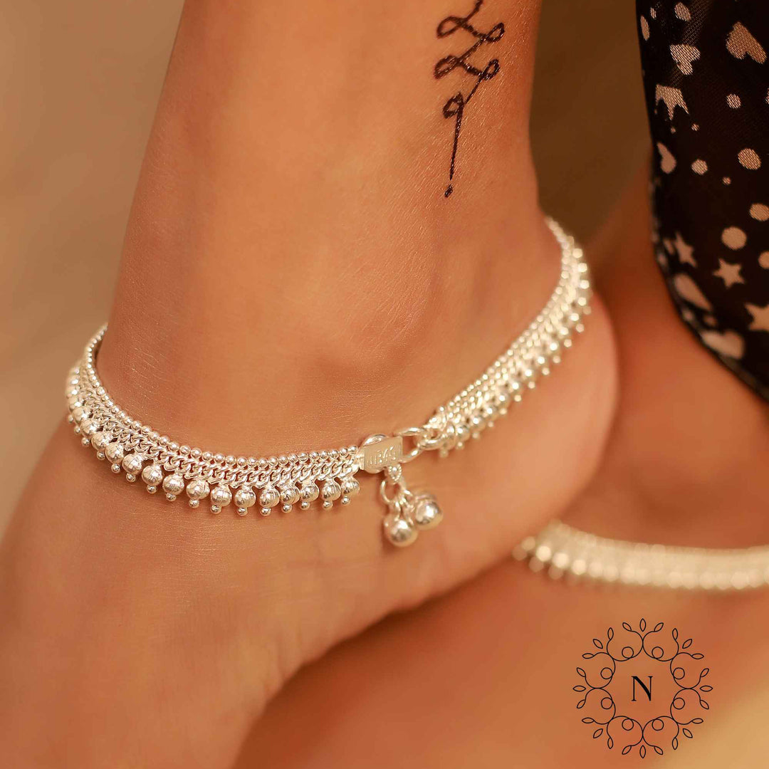 pure silver anklet nitra