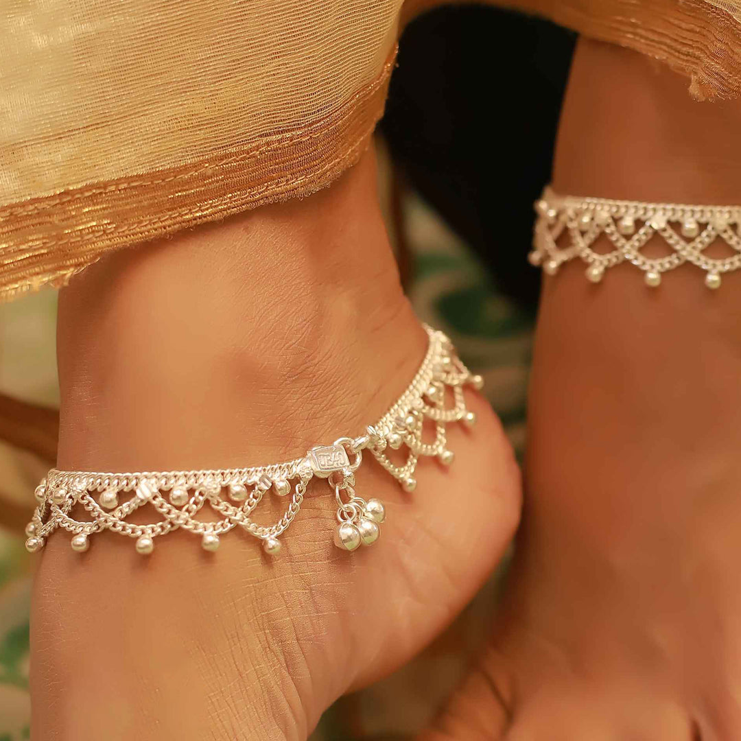 pure silver anklet nitra