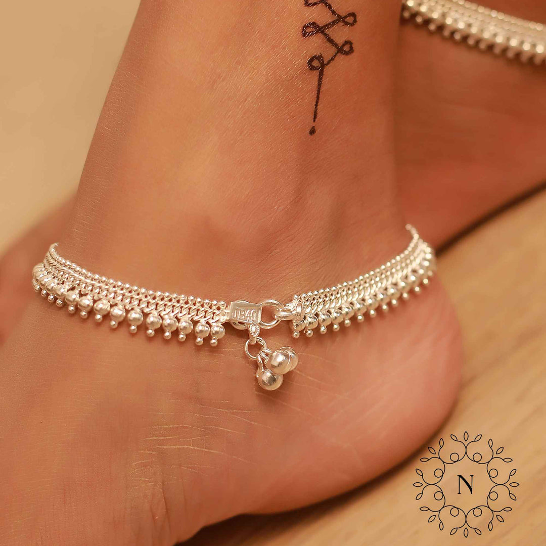 pure silver anklet nitra