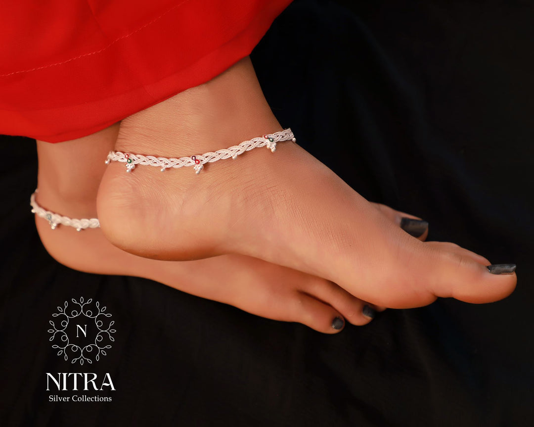 Silver MC MUDI 3 Light weight Anklet