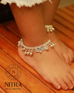 Load image into Gallery viewer, Silver Jalara Chilanka Anklet
