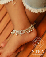 Load image into Gallery viewer, Silver Jalara Chilanka Anklet
