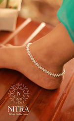 Load image into Gallery viewer, Silver Meeshamadhavan Anklet
