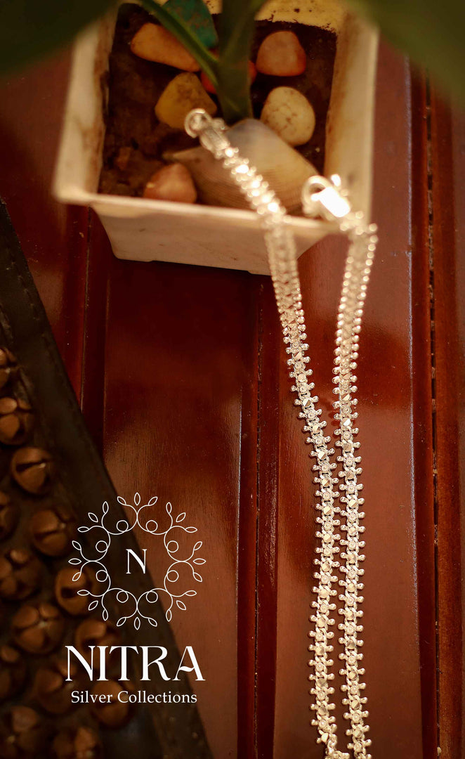 Silver Meeshamadhavan Anklet