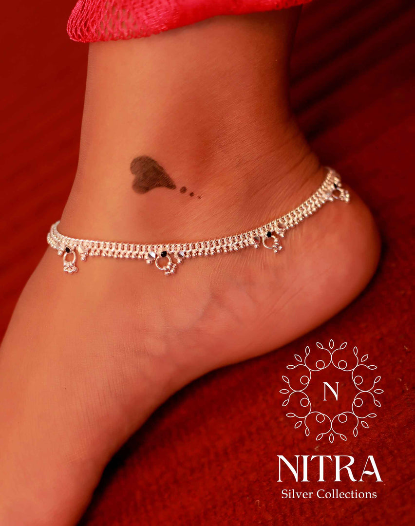 Latest anklets design in on sale silver