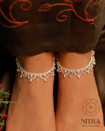 Load image into Gallery viewer, Silver Colour Jalara Anklet
