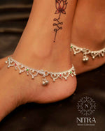 Load image into Gallery viewer, Silver Colour Jalara Anklet
