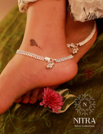 Load image into Gallery viewer, Silver Round Poo Anklet
