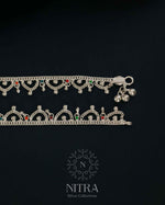 Load image into Gallery viewer, Silver Colour Jalara Anklet
