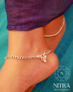 Load image into Gallery viewer, Silver Black Titan Anklet
