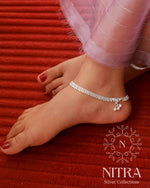 Load image into Gallery viewer, Silver Thilakam Anklet
