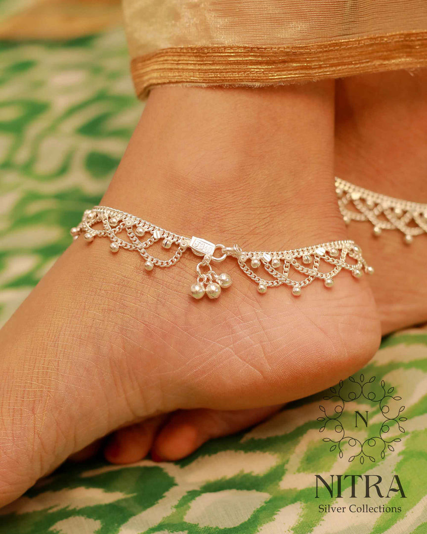 Silver Double Jalara Anklet