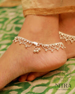 Load image into Gallery viewer, Silver Double Jalara Anklet
