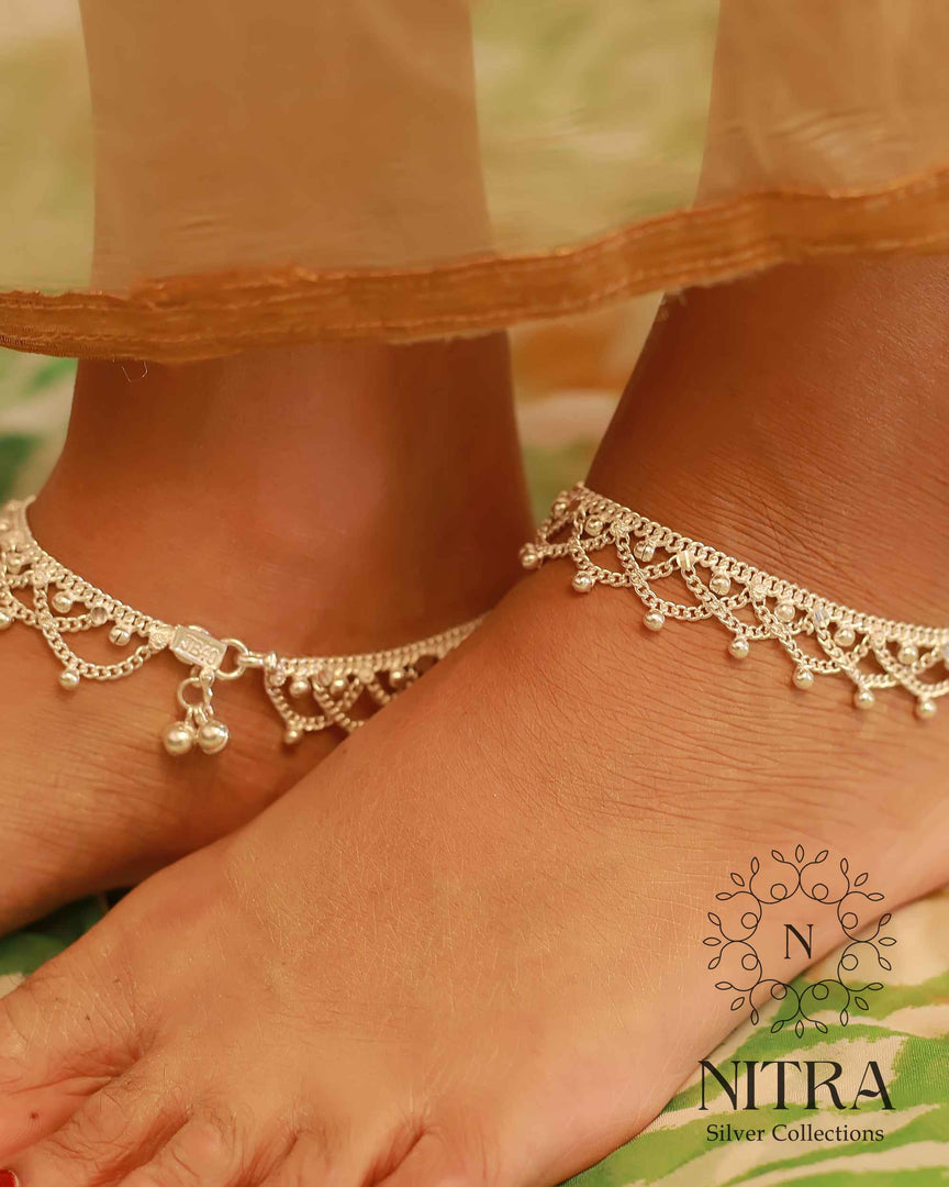 Silver Double Jalara Anklet