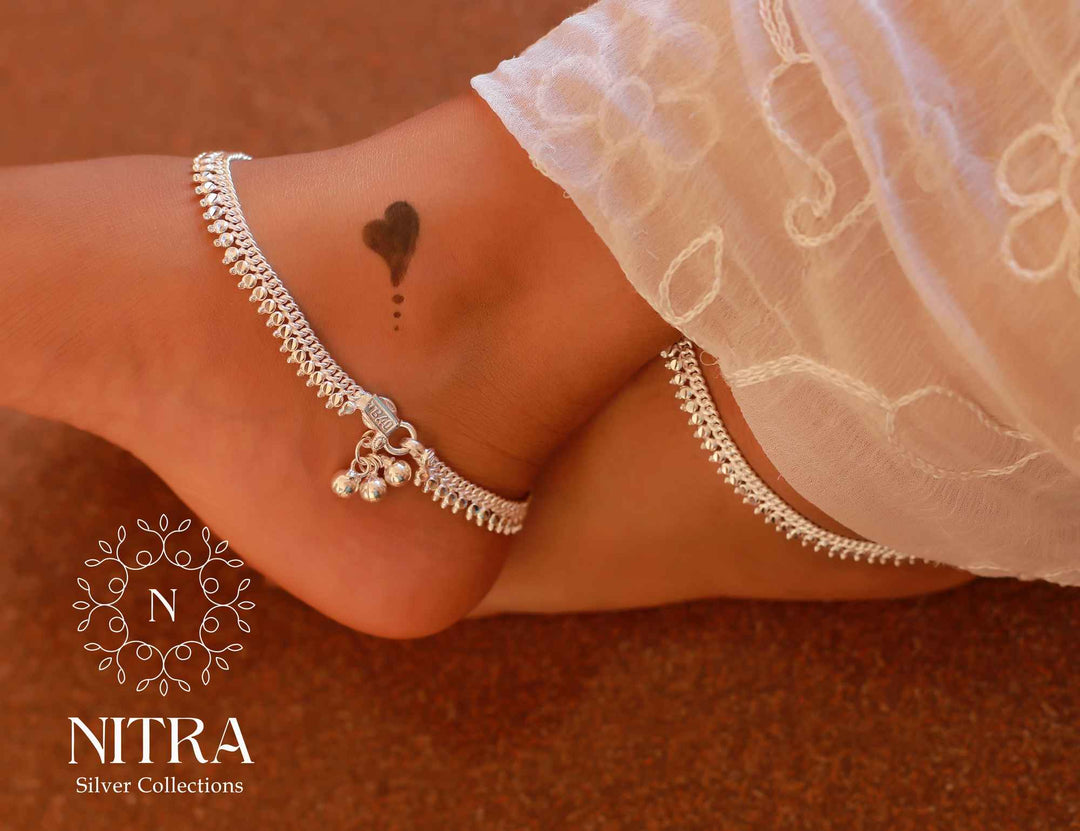 Silver Apple Anklet